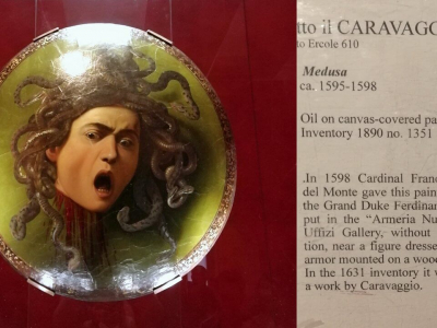 Caravaggio: Medusa - Uffizi képtár, Firenze