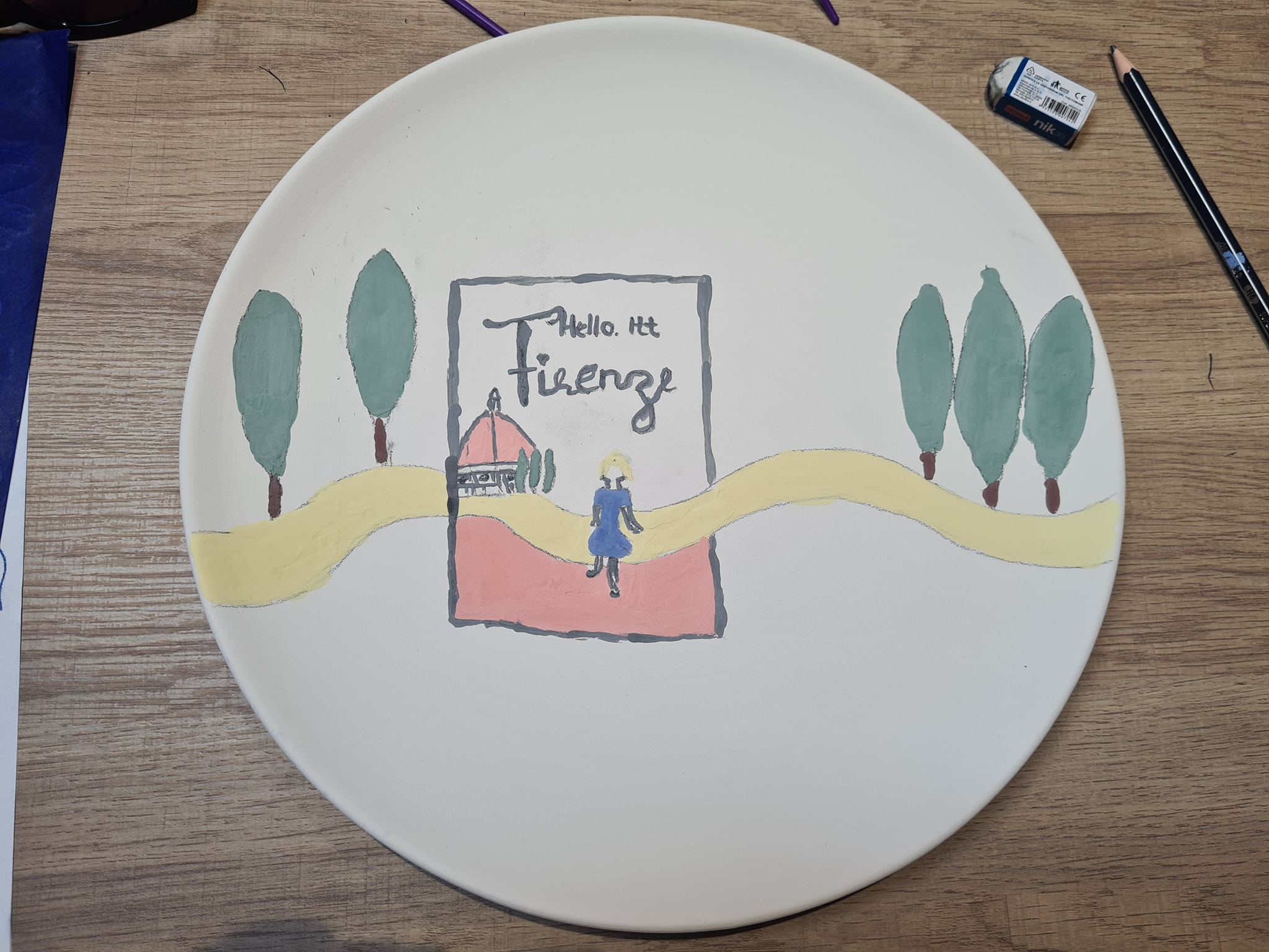 Kerámia tányér festés